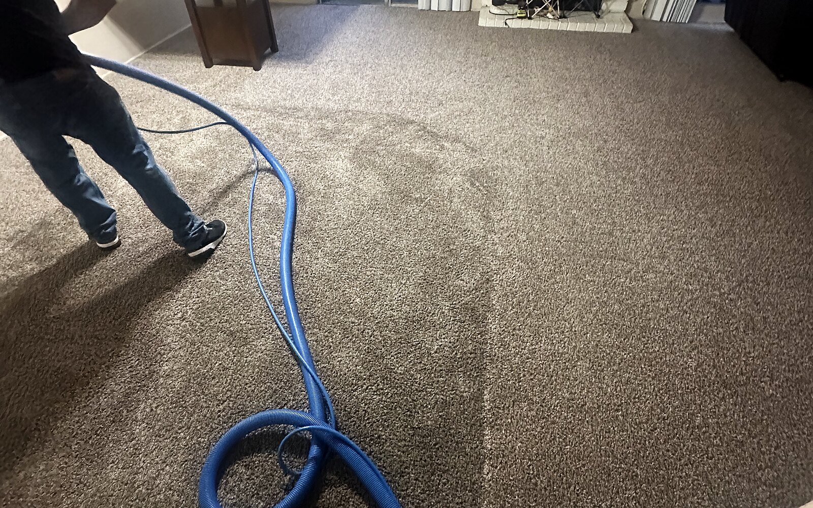 After: freshly cleaned carpet
